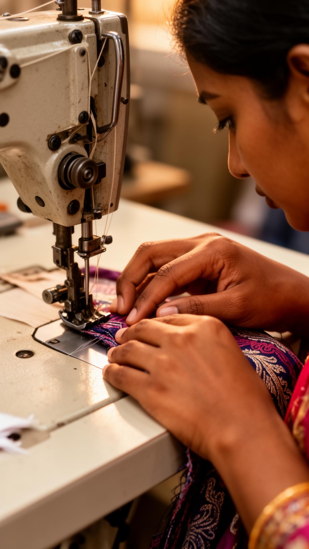 Skilled garment worker in Bangladesh